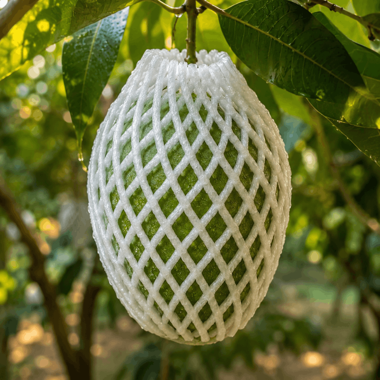 DPN EPE Foam Net Sleeve on Fresh Fruit